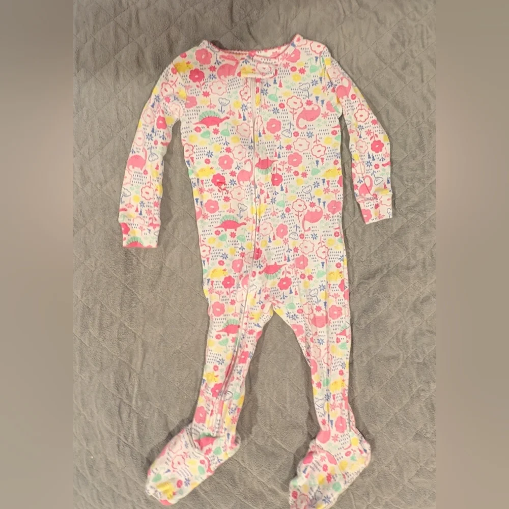Carter's 12M Space and Floral Kids Footies